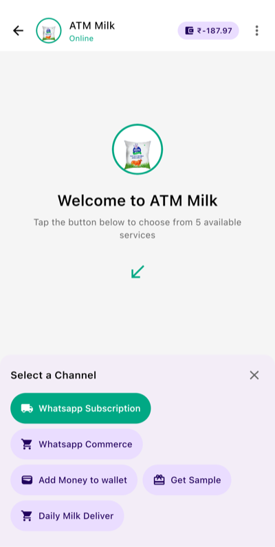 BNM App — channel selector